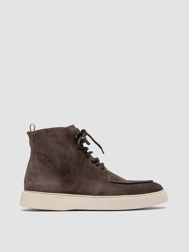 FRAME 004 - Brown Suede Lace-up Boots