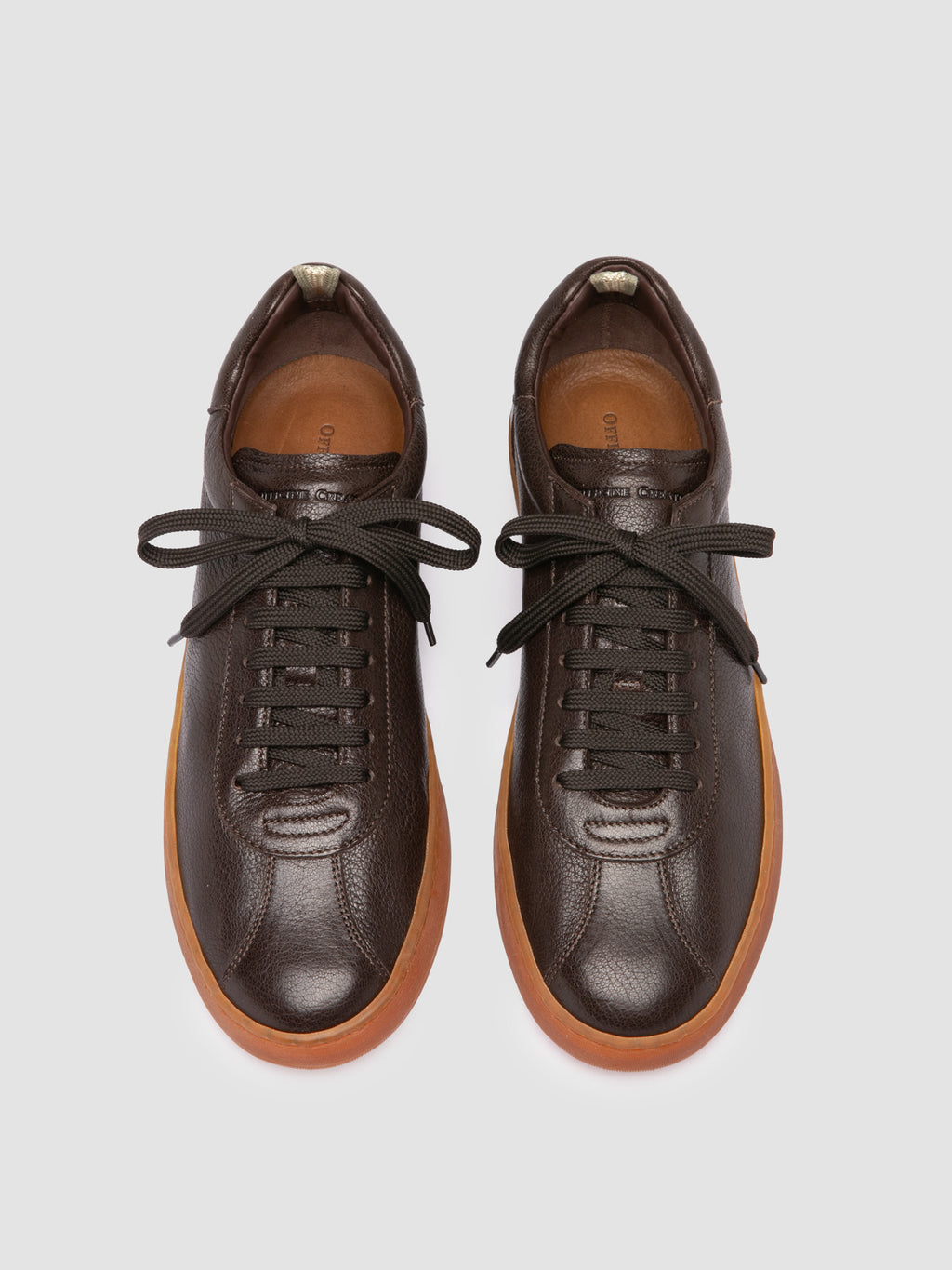 GINNASIO 001 - Braune Sneaker aus Leder