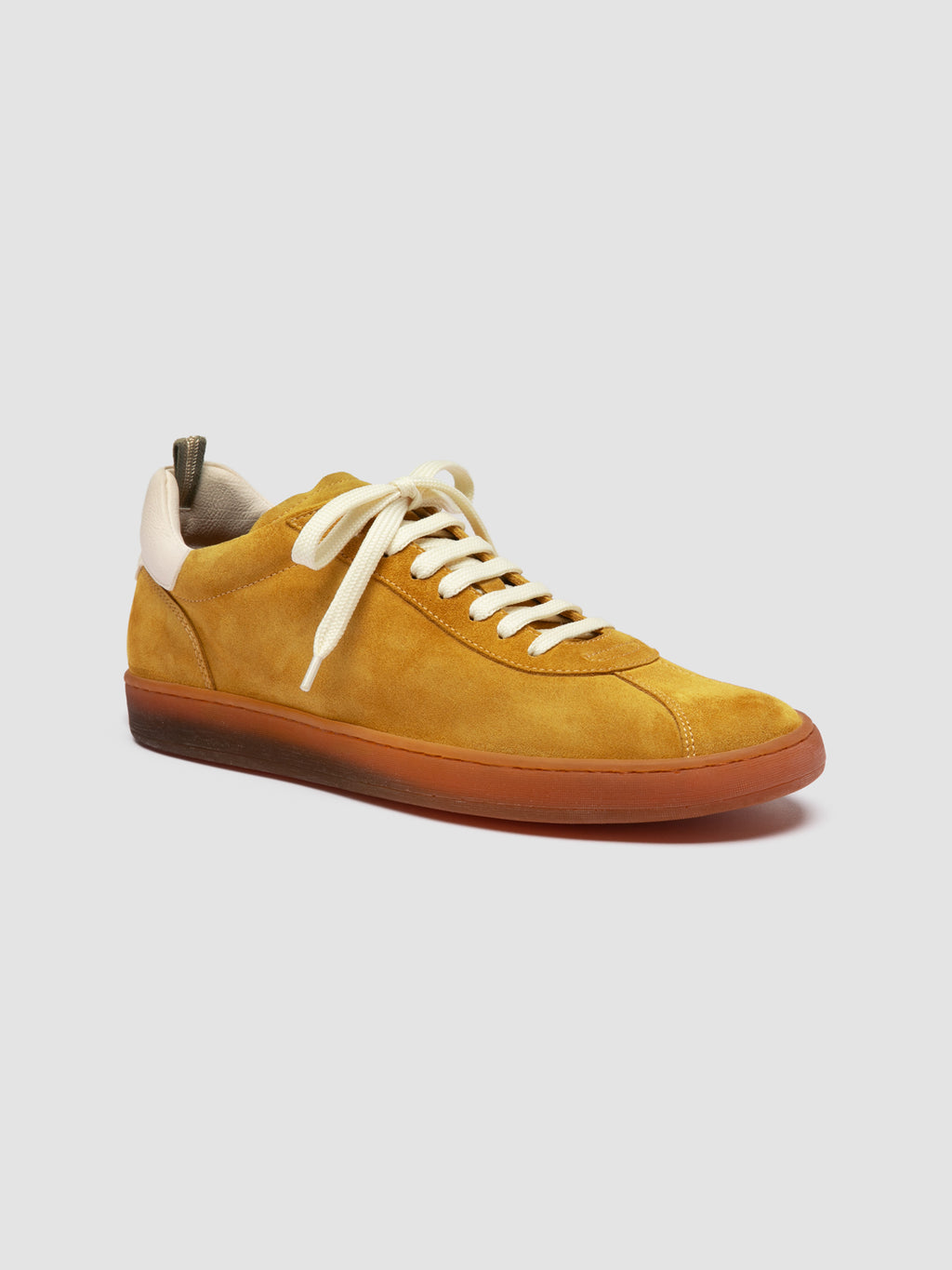 GINNASIO 001 - Gelbe Sneaker aus Leder und Wildleder