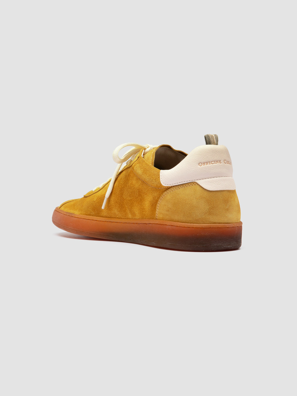 GINNASIO 001 - Gelbe Sneaker aus Leder und Wildleder