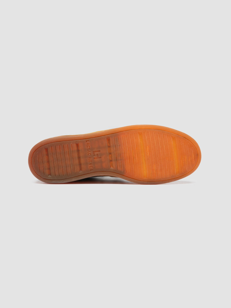 GINNASIO 001 - Yellow Leather and Suede Sneakers