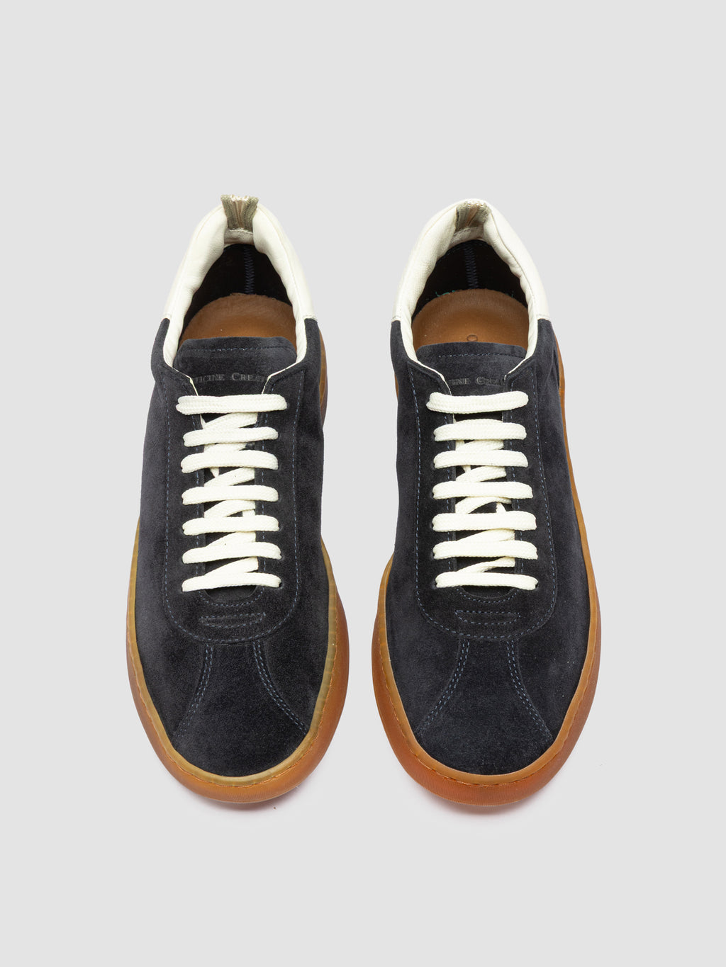 GINNASIO 001 - Blue Leather and Suede Sneakers - image OCUGINN001LC191Y562420 - 2