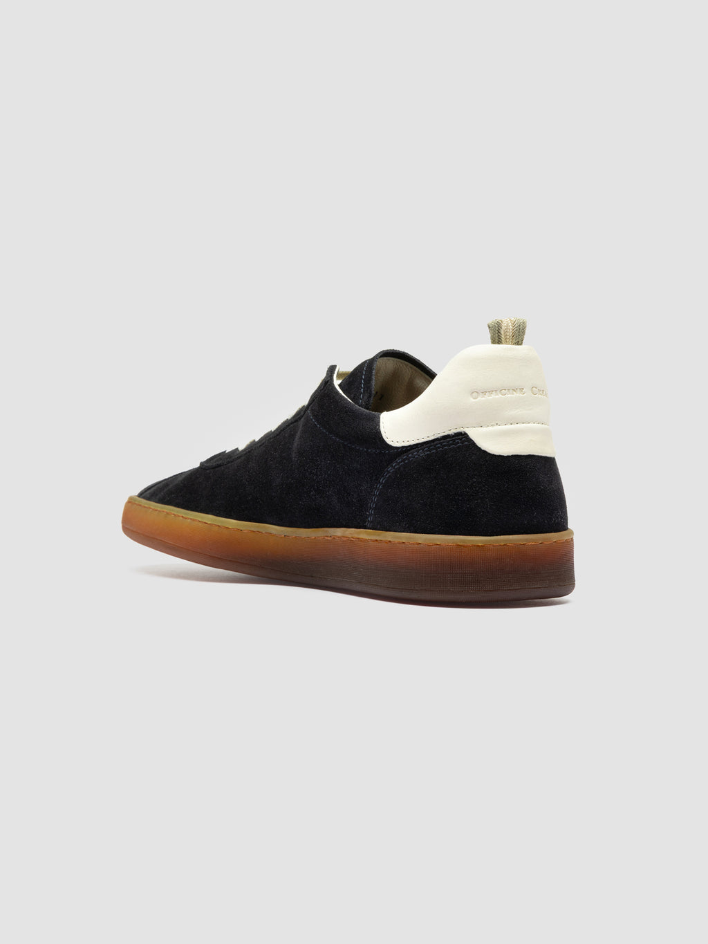 GINNASIO 001 - Blue Leather and Suede Sneakers - image OCUGINN001LC191Y562420 - 4