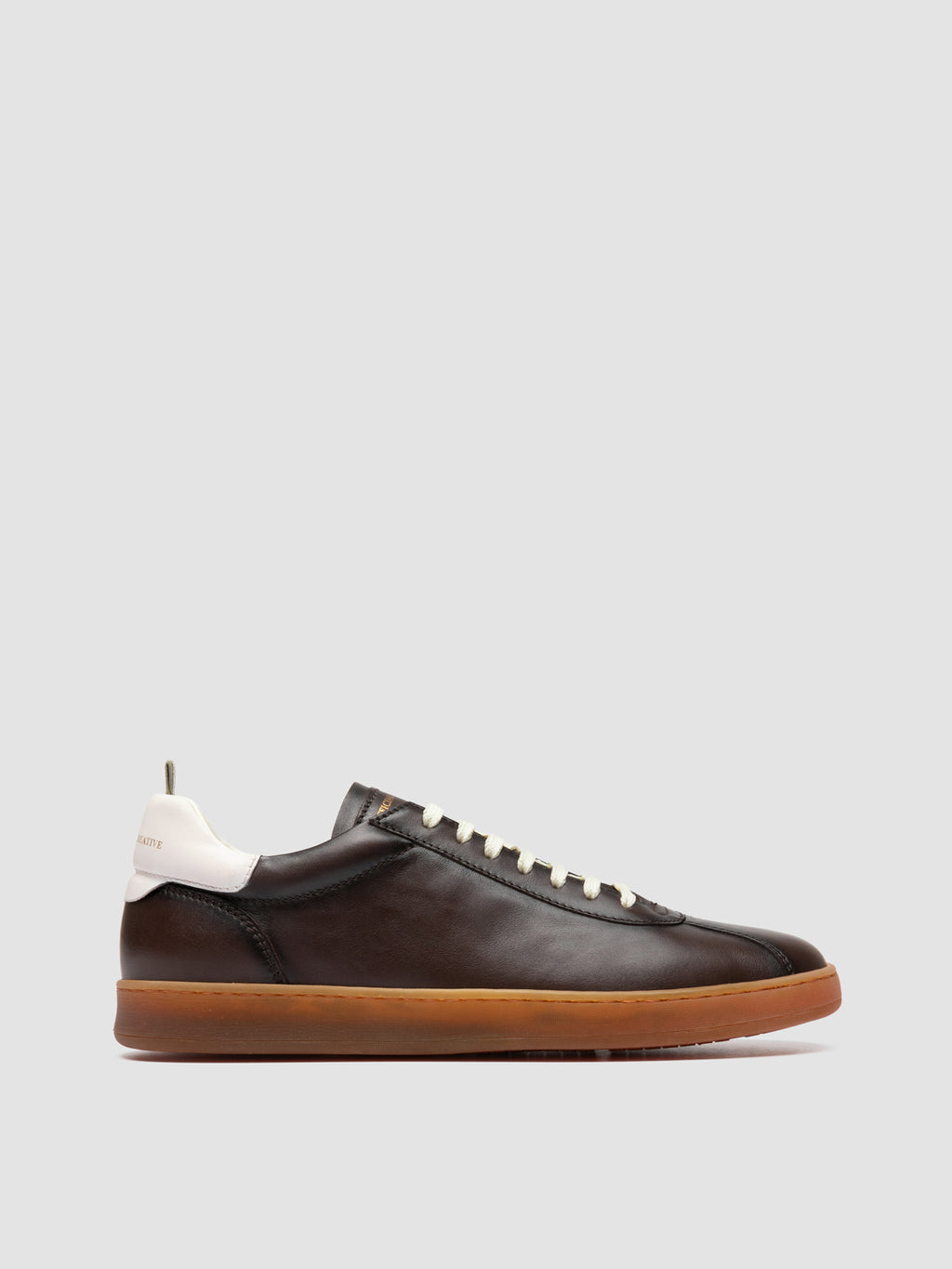 GINNASIO 003 - Brown Leather Low Top Sneakers - image OCUGINN003BUN24B548400 - 1