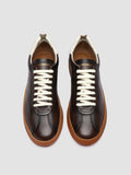 GINNASIO 003 - Brown Leather Low Top Sneakers - image OCUGINN003BUN24B548400 - 2