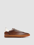 GINNASIO 003 - Braune Low-Top-Sneaker aus Leder - image OCUGINN003BUN24B549400 - 1