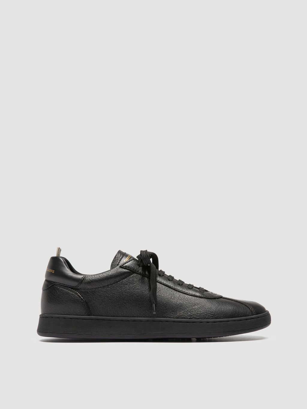 GINNASIO 003 - Black Leather Low Top Sneakers