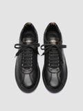 GINNASIO 003 - Black Leather Low Top Sneakers