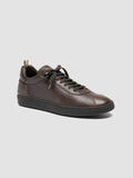 GINNASIO 003 - Brown Leather Low Top Sneakers - image OCUGINN003CER42D566400 - 3