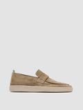 Mens Taupe Suede Penny Loafers: HERBIE 001 Officine Creative - 1