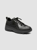 ITINERE 001 - Black Leather Low Top Sneakers
