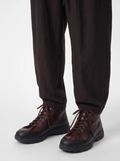 ITINERE 002 - Braune Schnürstiefel aus Leder
