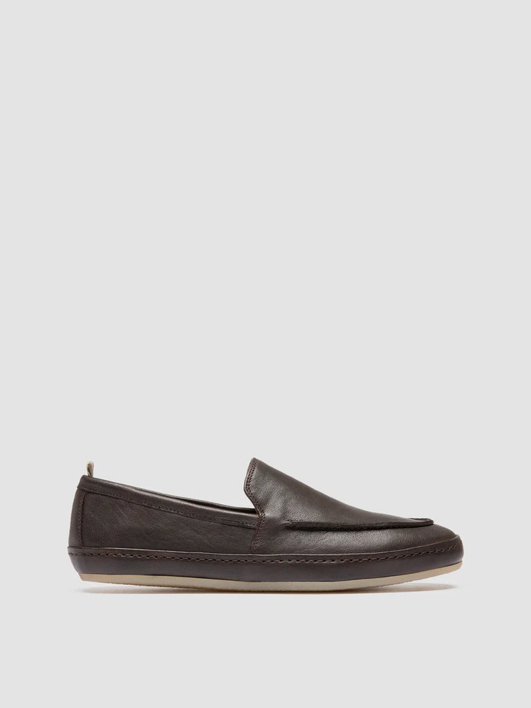 LINE 001 - Brown Leather Penny Loafers