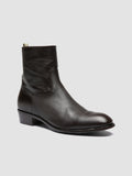 MONEGAL 002 - Braune Lederstiefel mit Reißverschluss