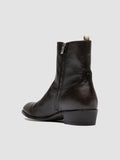 MONEGAL 002 - Braune Lederstiefel mit Reißverschluss