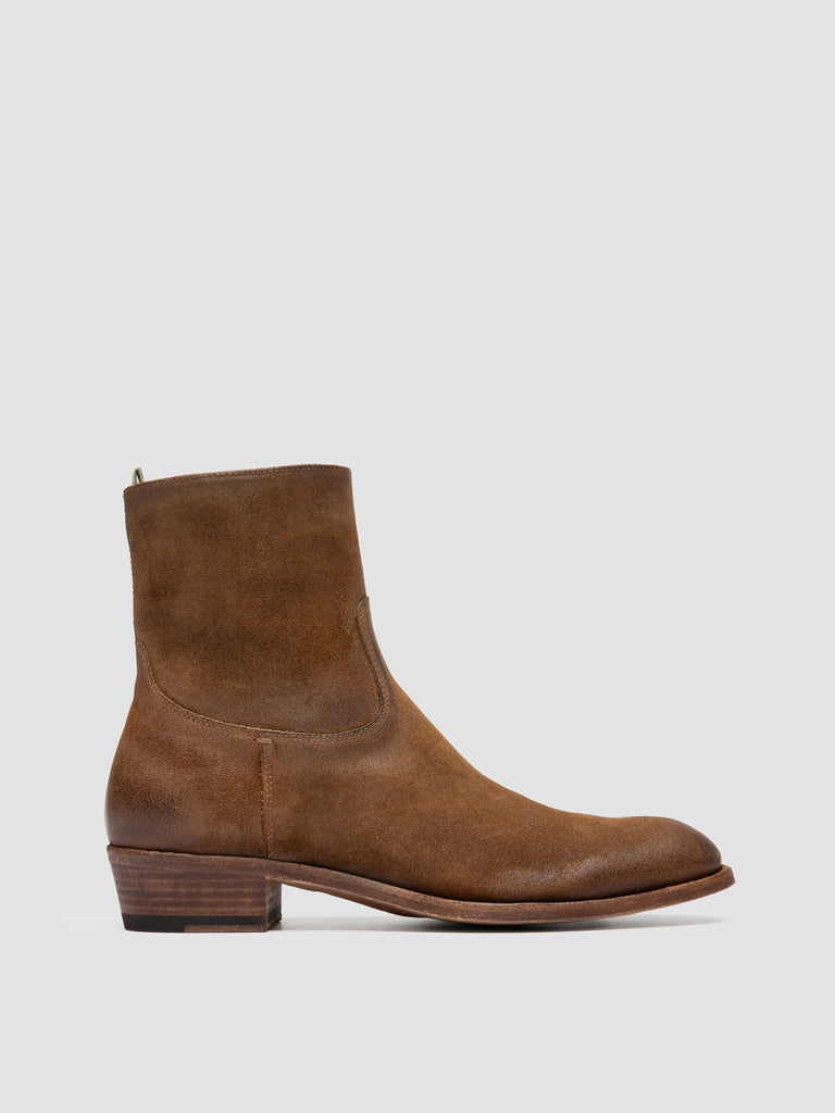MONEGAL 002 - Brown Suede Zip boots