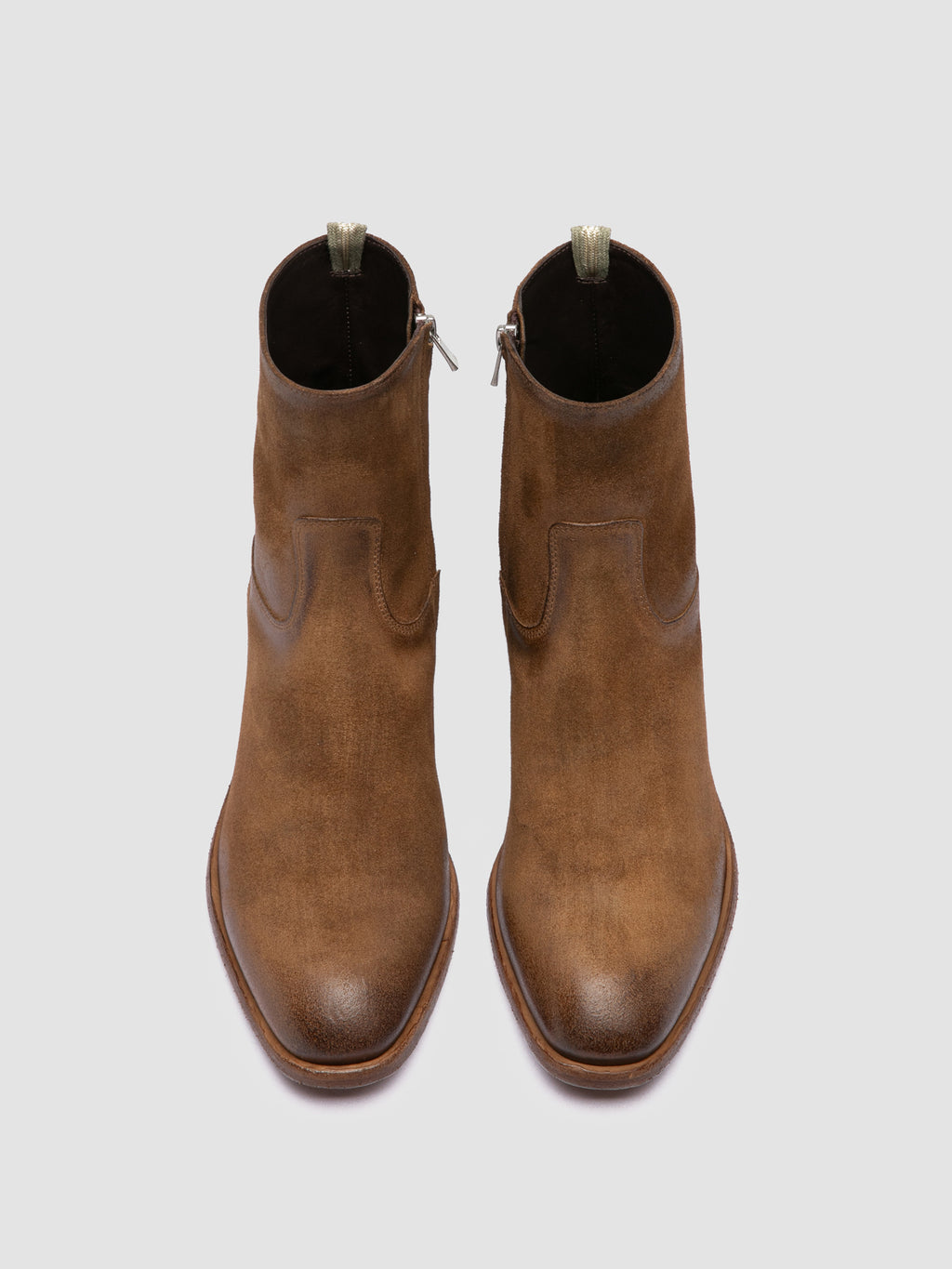 MONEGAL 002 - Brown Suede Zip boots