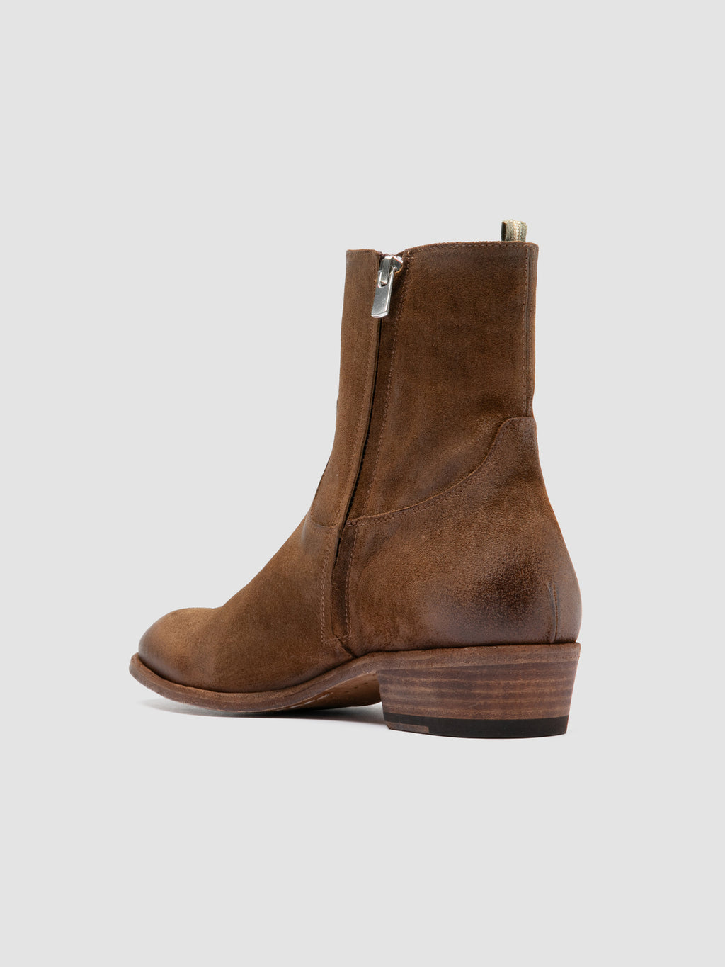 MONEGAL 002 - Brown Suede Zip boots