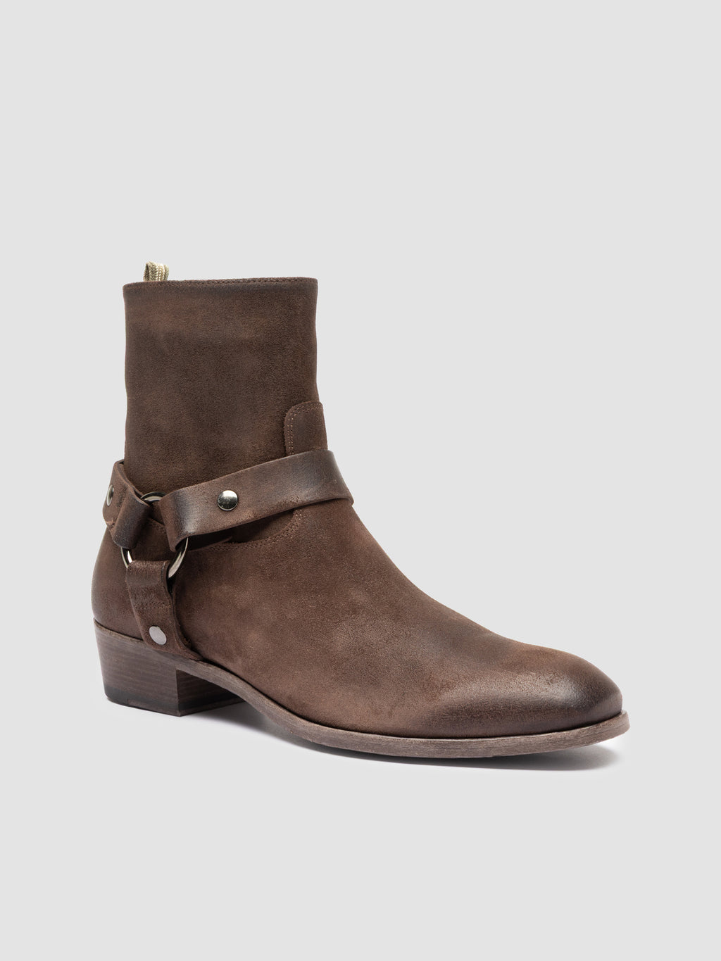 MONEGAL 004 - Braune Wildlederstiefel mit Reißverschluss