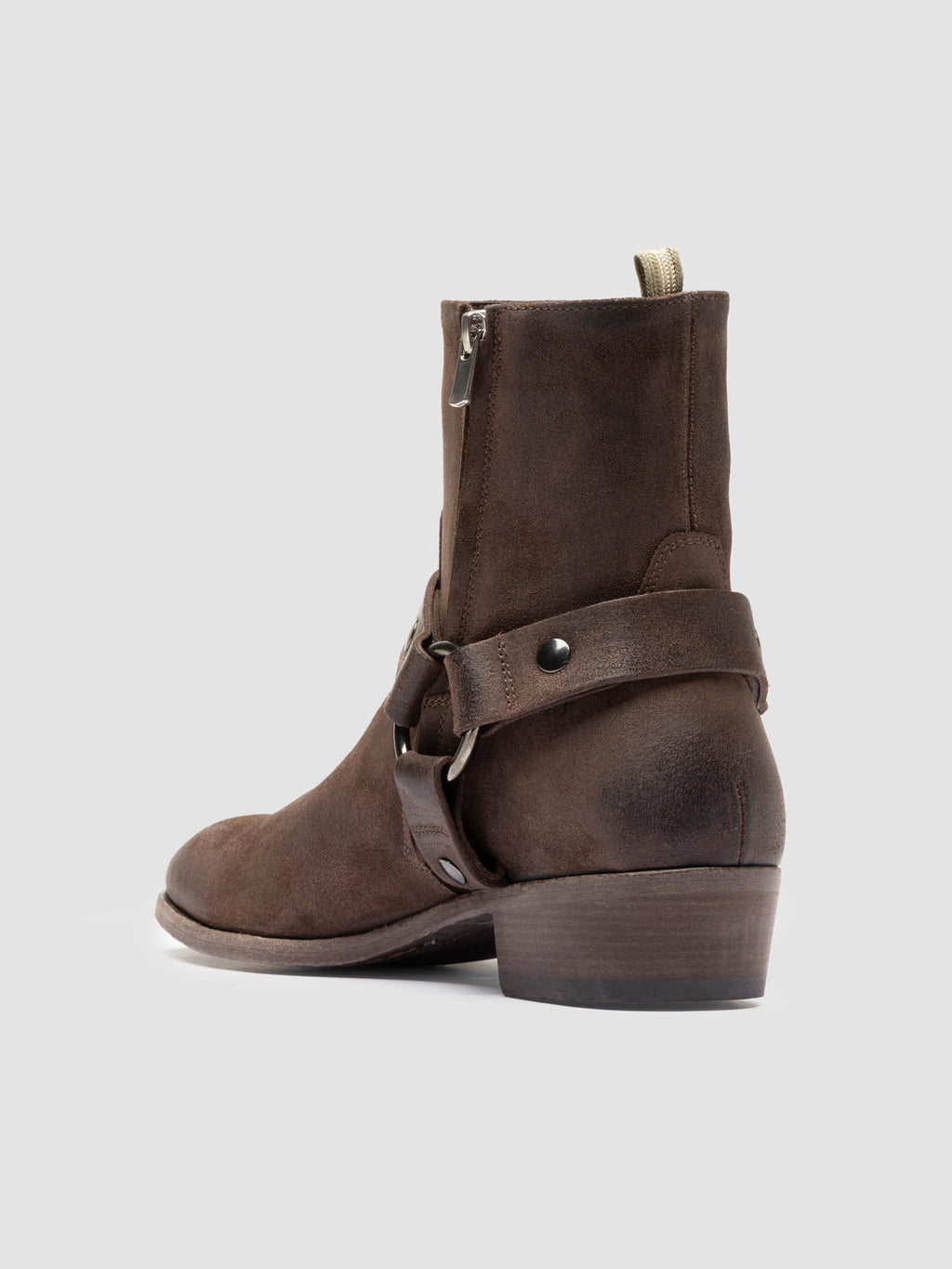 MONEGAL 004 - Braune Wildlederstiefel mit Reißverschluss