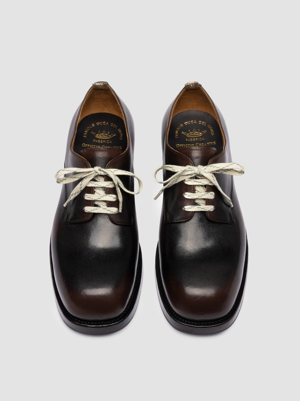 MONTANA 001 - Brown Leather Derby Shoes