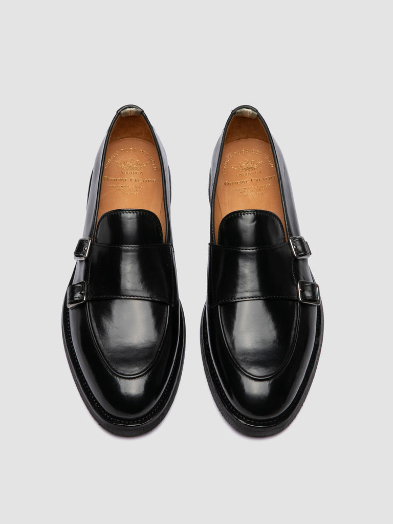 OPERA FLEXI 105 - Black Leather Monk Shoes