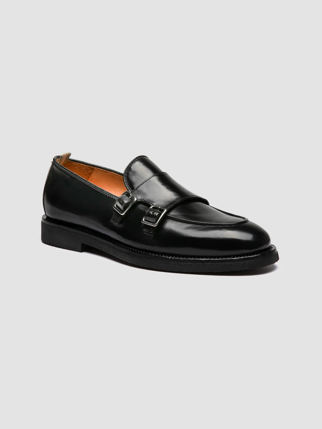OPERA FLEXI 105 - Black Leather Monk Shoes