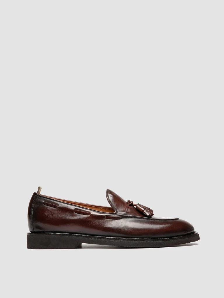 OPERA FLEXI 106 - Burgundy Leather Tassel Loafers