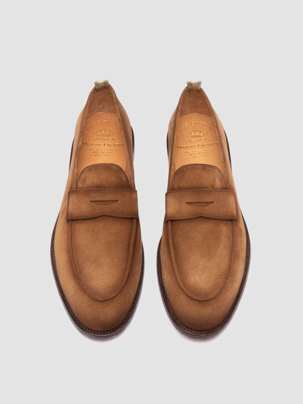 OPERA 001 - Brown Suede Penny Loafers - image OCUOPER001LIGC3E280400 - 2