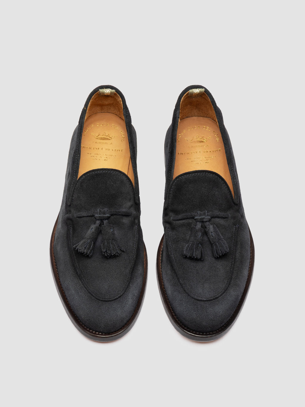 OPERA 002 - Blue Suede Tassel Loafers - image OCUOPER002LIGC3F460410 - 2
