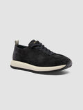 PAPEL 001 - Blue Suede Low Top Sneakers