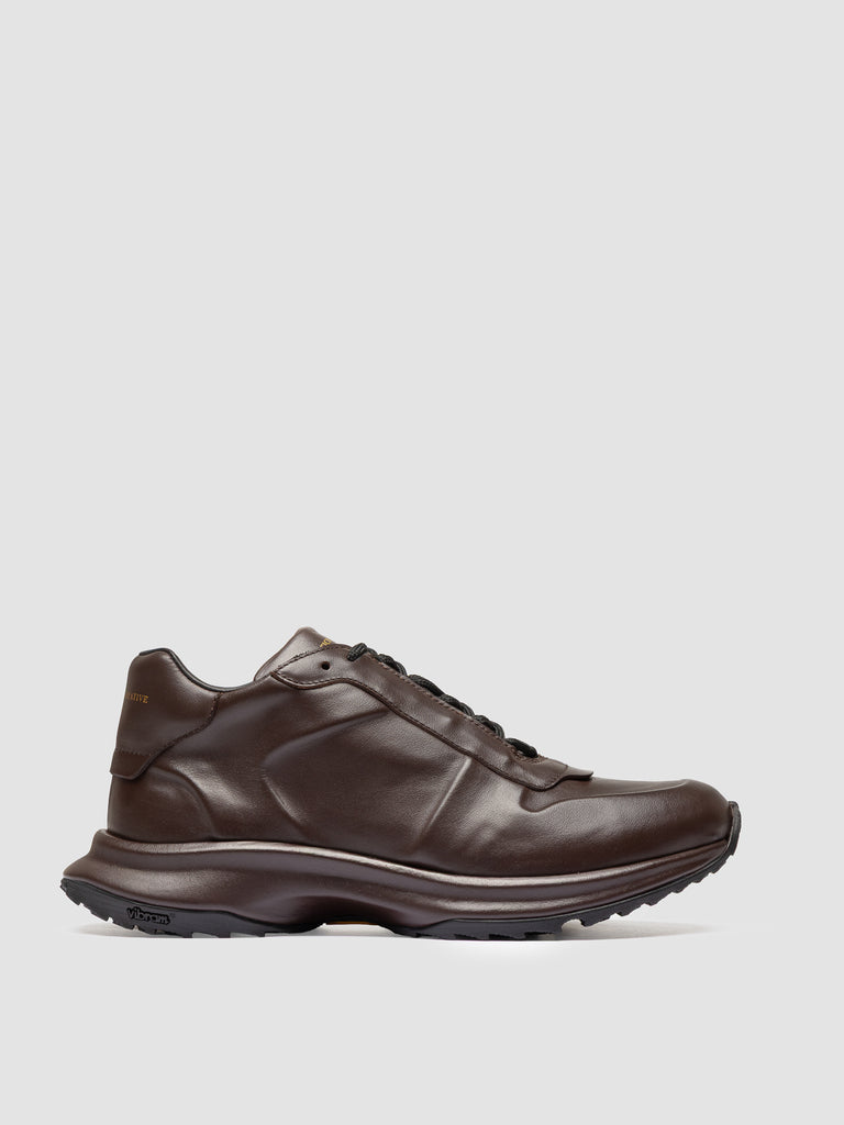 PHASE 001 - Braune Low-Top-Sneaker aus Leder