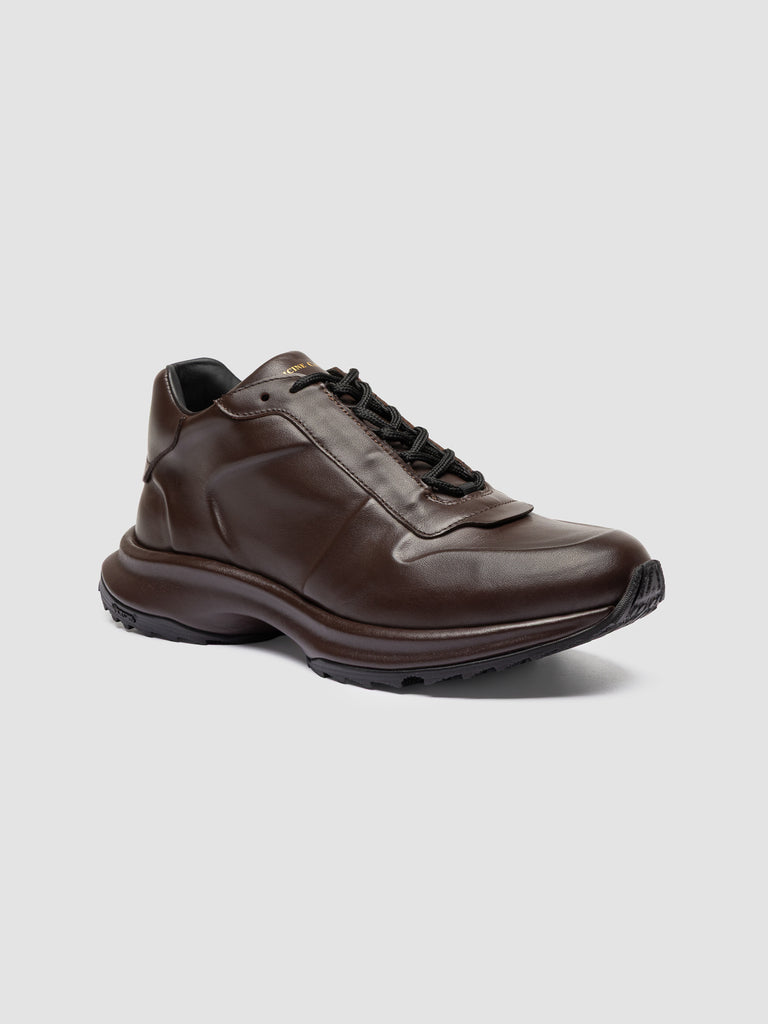 PHASE 001 - Braune Low-Top-Sneaker aus Leder