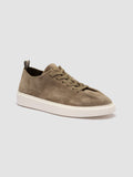 PLUMA 001 - Taupe Suede Low Top Sneakers - image OCUPLUM001LIGC1LEAD400 - 3