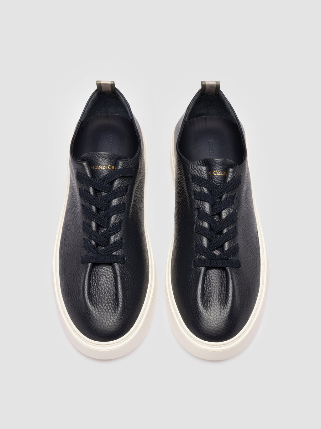 PLUMA 001 - Blue Leather Low Top Sneakers