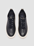 PLUMA 001 - Blue Leather Low Top Sneakers