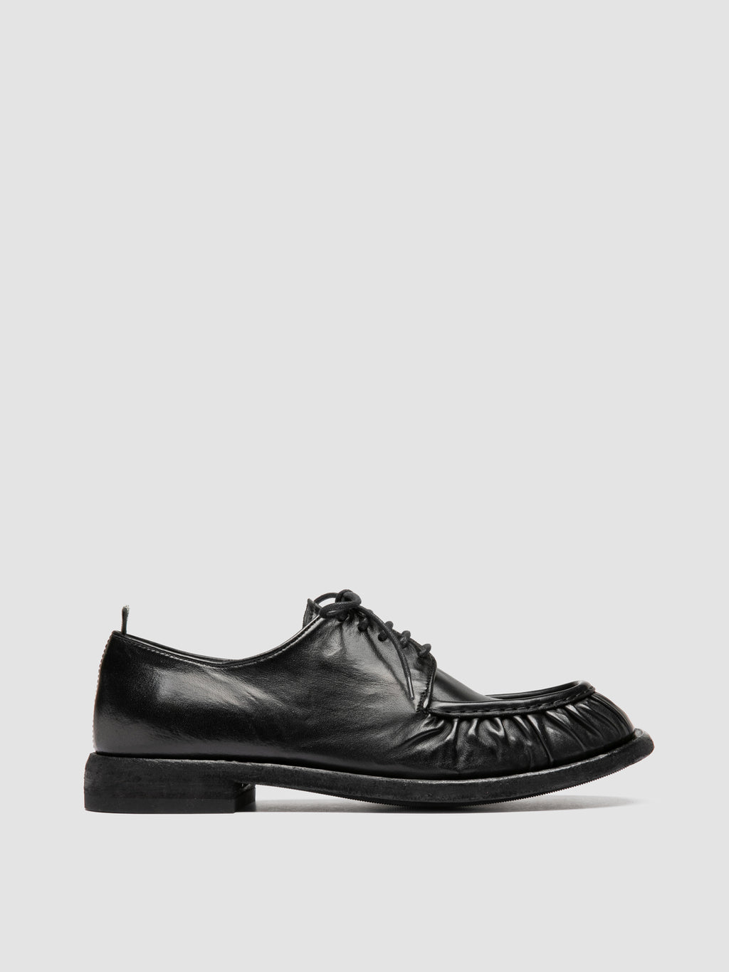 RUGGED 018 - Black Leather Derby Shoes
