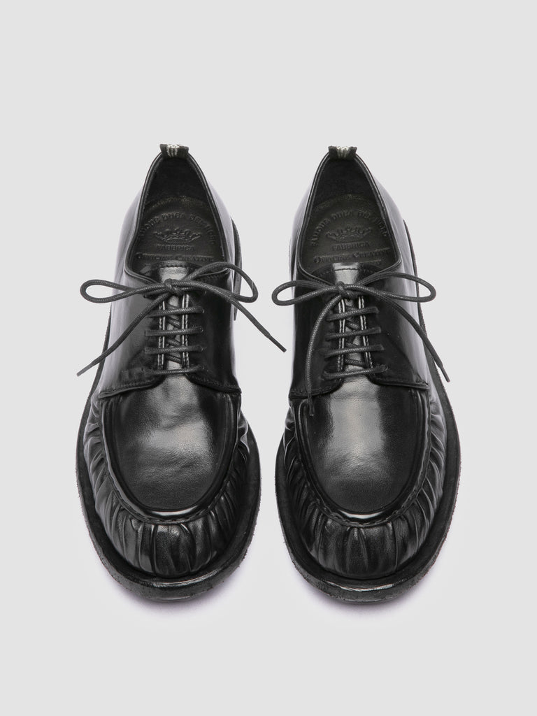 RUGGED 018 - Black Leather Derby Shoes