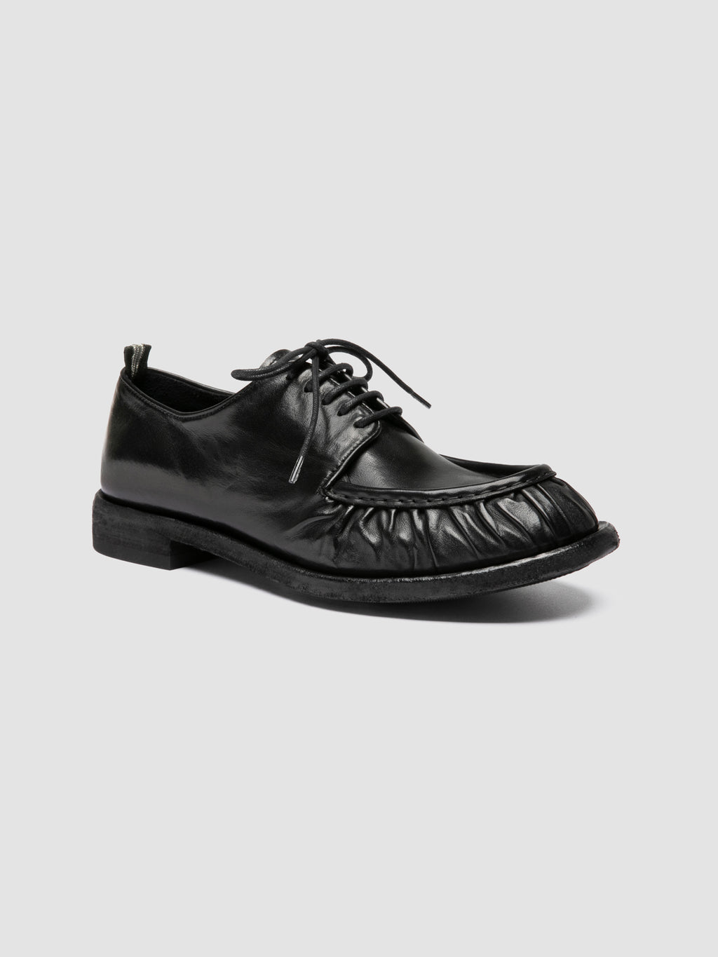 RUGGED 018 - Black Leather Derby Shoes