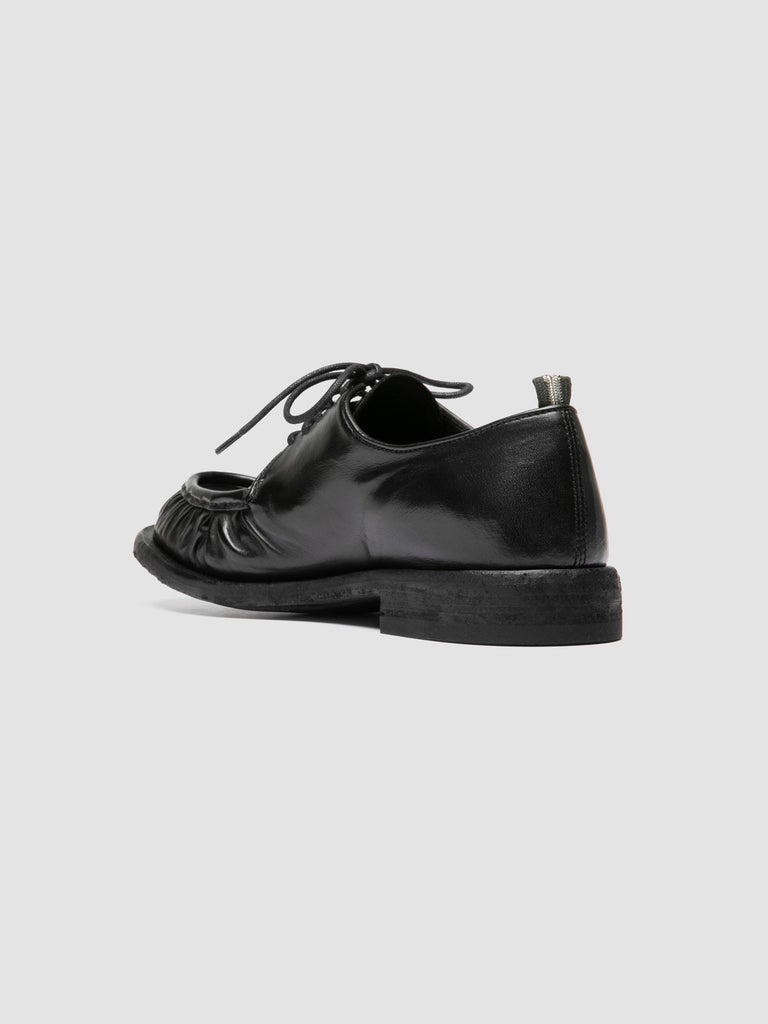 RUGGED 018 - Black Leather Derby Shoes
