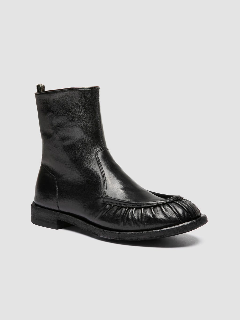 RUGGED 020_W - Schwarze Lederstiefel mit Reißverschluss - image OCURUGG020IGNIS1000400 - 3