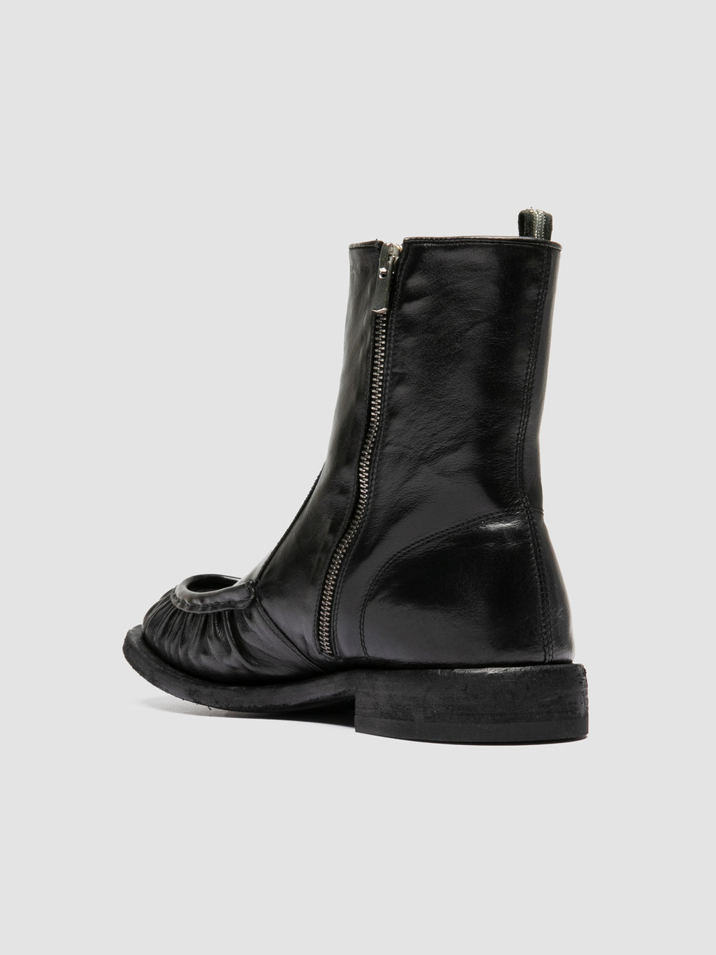 RUGGED 020_W - Schwarze Lederstiefel mit Reißverschluss - image OCURUGG020IGNIS1000400 - 4