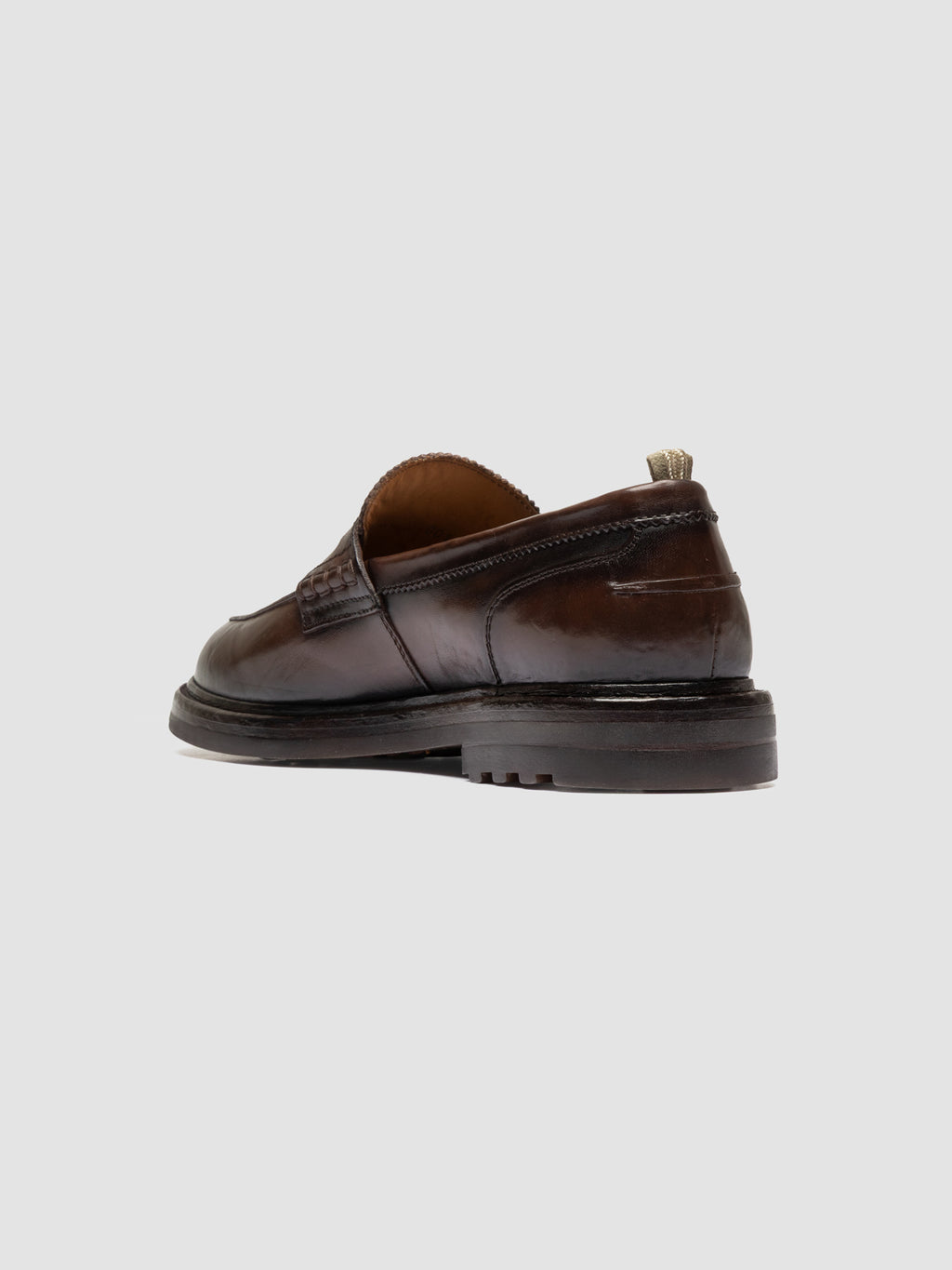 SAX FLEXI 001 - Brown Leather Penny Loafers - image OCUSAFL001AERCAD215400 - 4