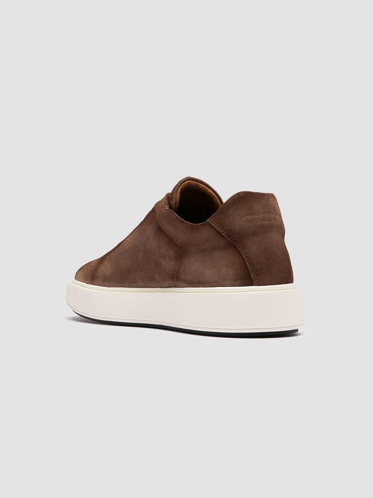 SLOUCH 001 - braune Low Top Sneakers aus Wildleder