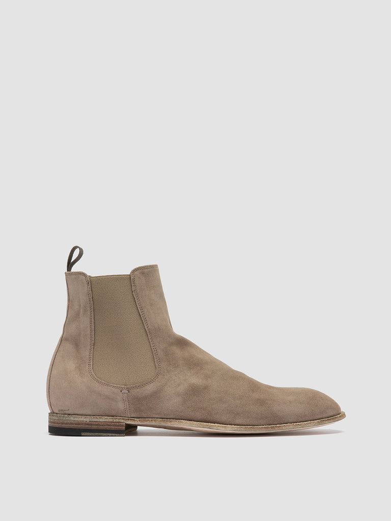 SOLITUDE 004 - Taupefarbene Chelsea-Stiefel aus Wildleder