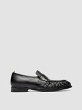 SOUND 008_W - Schwarze Penny-Loafer aus Leder