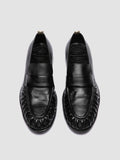 SOUND 008_W - Schwarze Penny-Loafer aus Leder