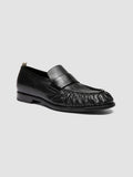 SOUND 008_W - Schwarze Penny-Loafer aus Leder