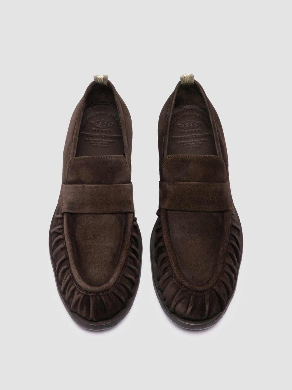 SOUND 008_W - Brown Suede Penny Loafers - image OCUSOUN008LIGC1G110410 - 2