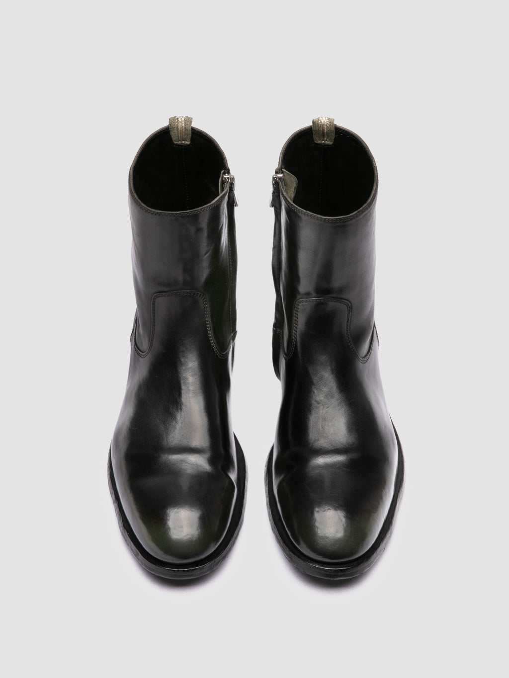 SOUND 015_W - Black Leather Zipped Boots
